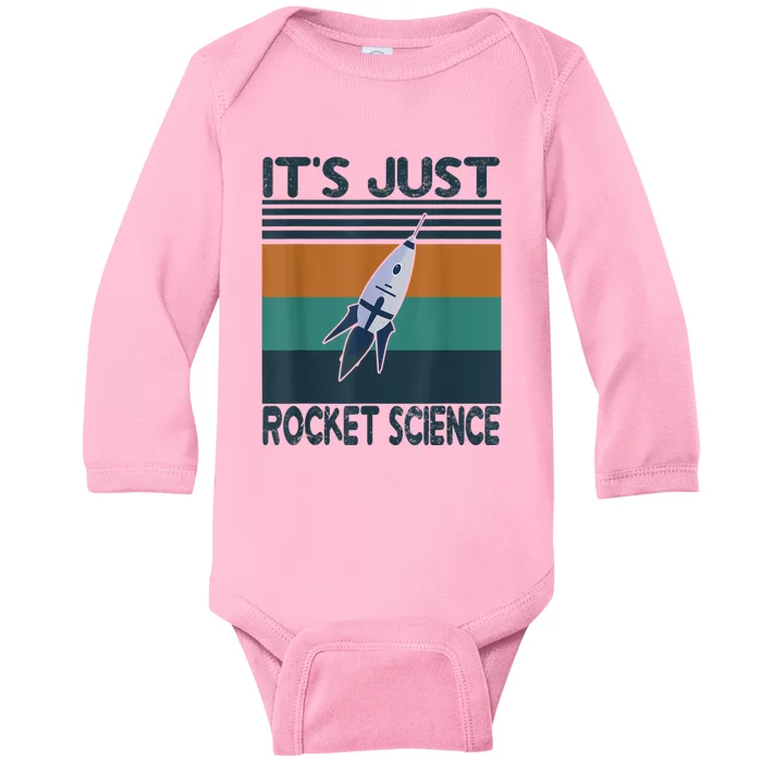 Aerospace Engineering Gifts It's Just Rocket Science Space Baby Long Sleeve Bodysuit