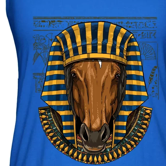 Ancient Egyptian Goddess Horse Pyramid Horse Lover Cow Gift Ladies Essential Flowy Tank