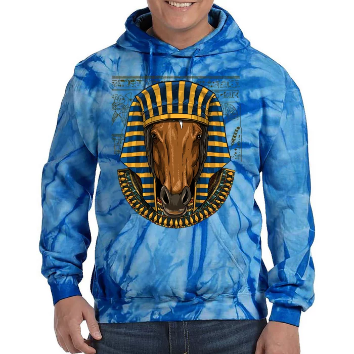 Ancient Egyptian Goddess Horse Pyramid Horse Lover Cow Gift Tie Dye Hoodie