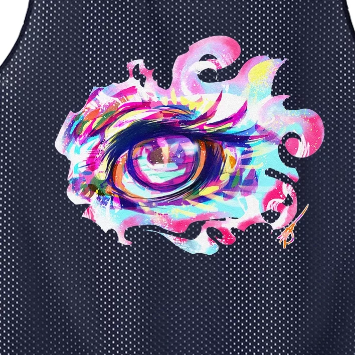 Anime Eye Girl Eyes Anime Fan Gift Mesh Reversible Basketball Jersey Tank