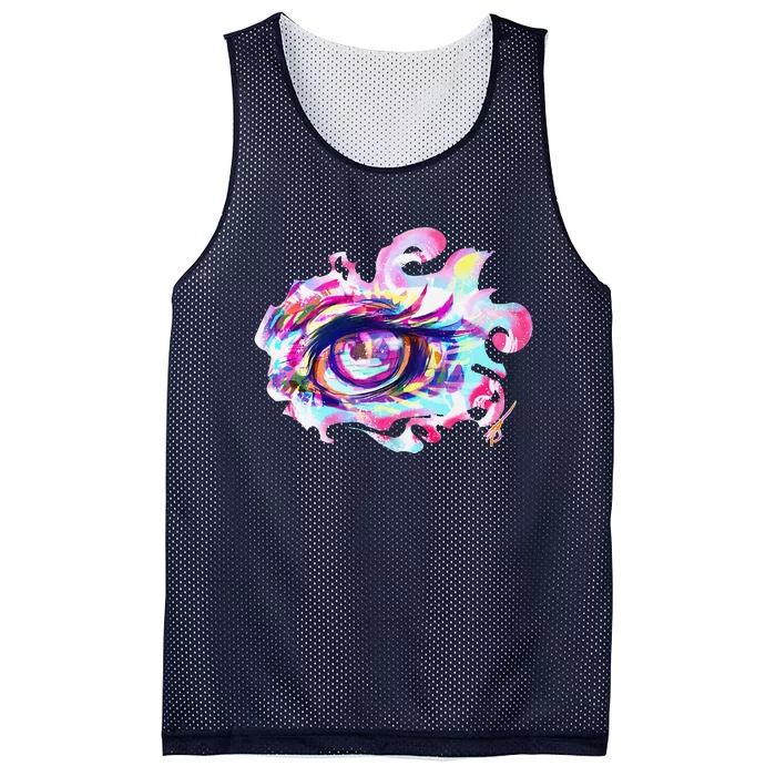 Anime Eye Girl Eyes Anime Fan Gift Mesh Reversible Basketball Jersey Tank