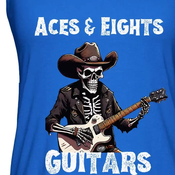 Aces & Eights Guitars Strum With Swagger Ladies Essential Flowy Tank