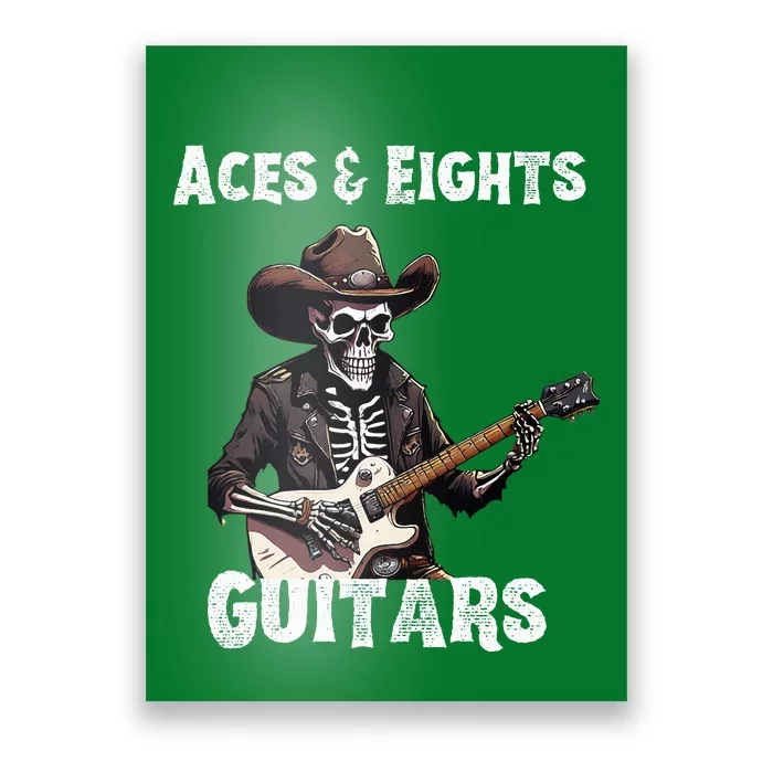 Aces & Eights Guitars Strum With Swagger Poster