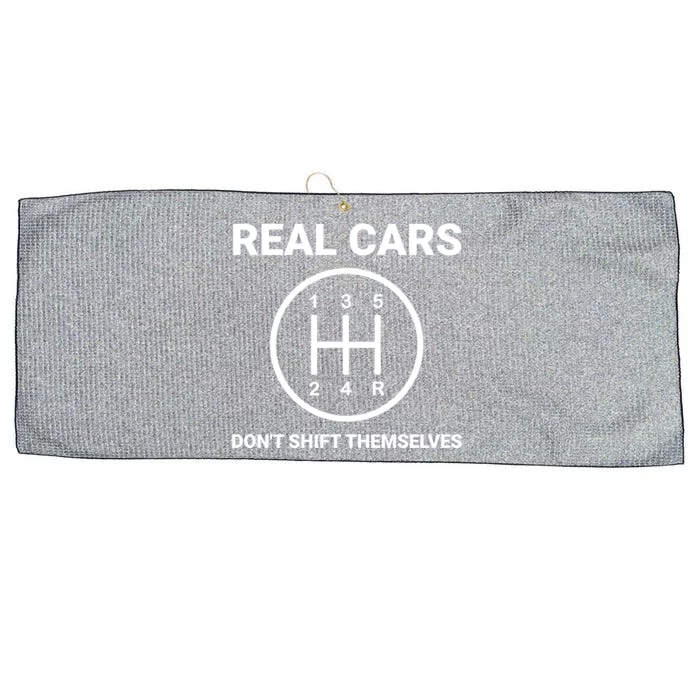 Auto Engine Garage Driver Real Cars Don't Shift Themselves Gift Large Microfiber Waffle Golf Towel