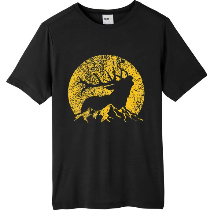 American Elk Hunter Dad Vintage Retro Bow Hunting Gift ChromaSoft Performance T-Shirt