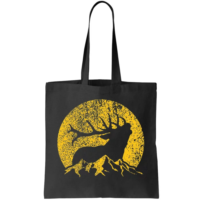 American Elk Hunter Dad Vintage Retro Bow Hunting Gift Tote Bag