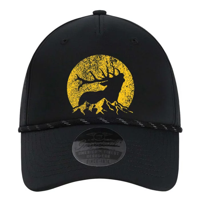 American Elk Hunter Dad Vintage Retro Bow Hunting Gift Performance The Dyno Cap