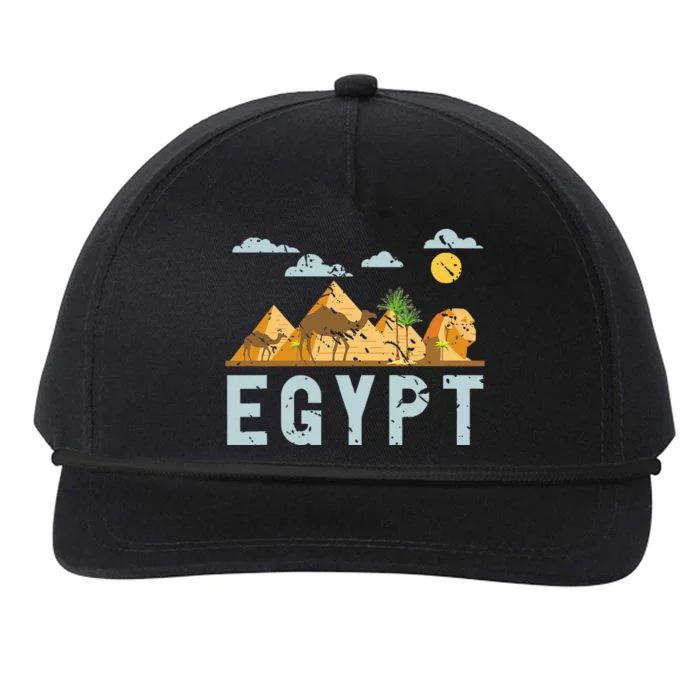 Africa Egyptian Hieroglyphics Cairo Egypt Snapback Five-Panel Rope Hat