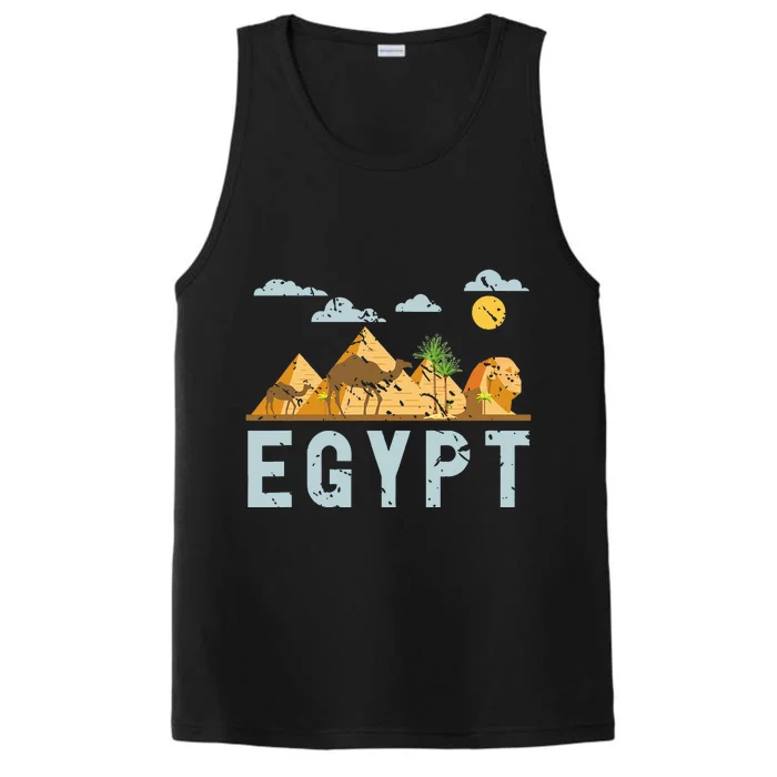 Africa Egyptian Hieroglyphics Cairo Egypt Performance Tank