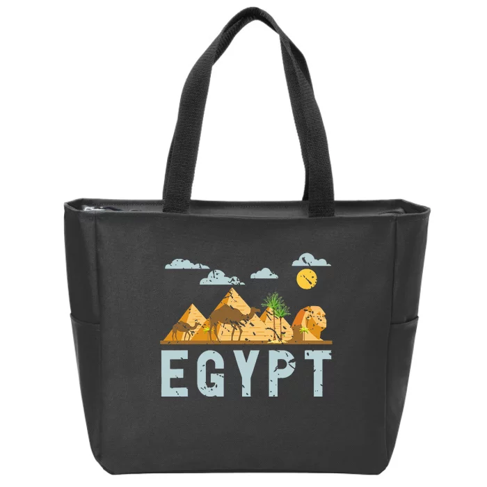 Africa Egyptian Hieroglyphics Cairo Egypt Zip Tote Bag