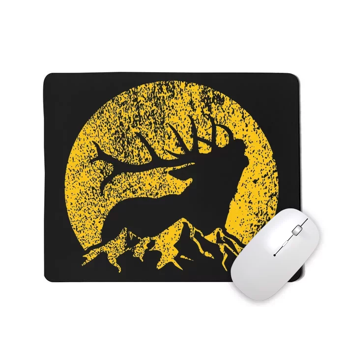 American Elk Hunter Dad Vintage Retro Bow Hunting Gift Mousepad