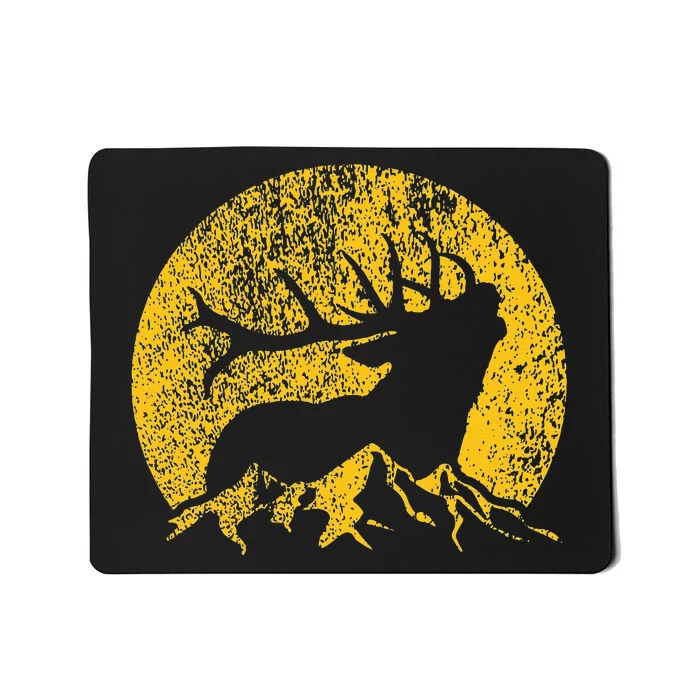 American Elk Hunter Dad Vintage Retro Bow Hunting Gift Mousepad