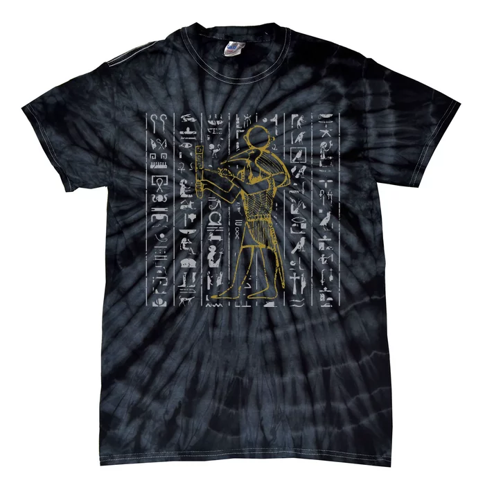 Ancient Egypt History Egyptian Hieroglyphics Tie-Dye T-Shirt