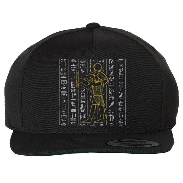 Ancient Egypt History Egyptian Hieroglyphics Wool Snapback Cap