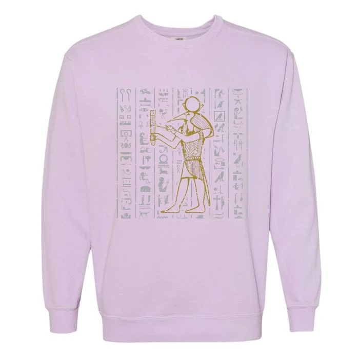 Ancient Egypt History Egyptian Hieroglyphics Garment-Dyed Sweatshirt