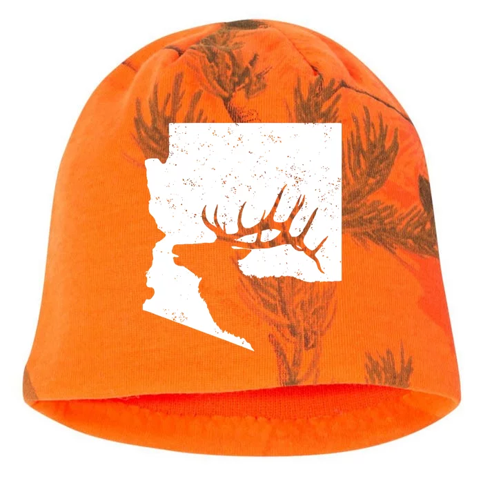 Arizona Elk Hunting Bull Elk Az State Shape Kati - Camo Knit Beanie