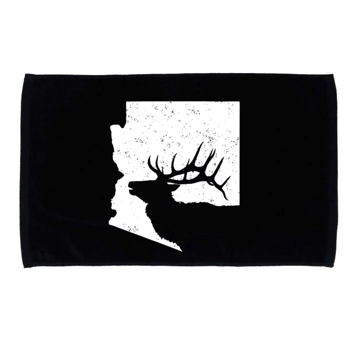 Arizona Elk Hunting Bull Elk Az State Shape Microfiber Hand Towel