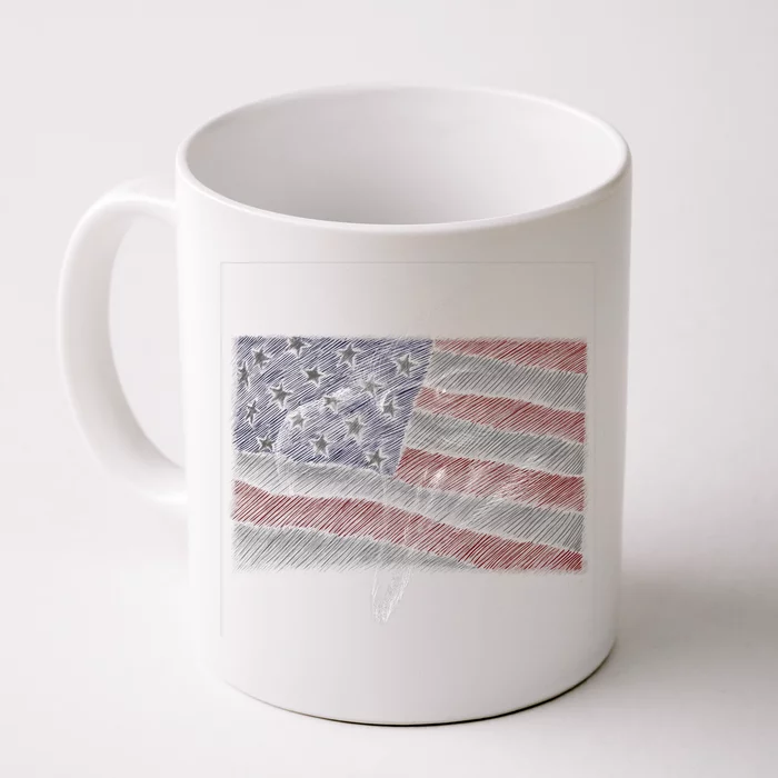 American Eagle Illustration Art Front & Back Coffee Mug