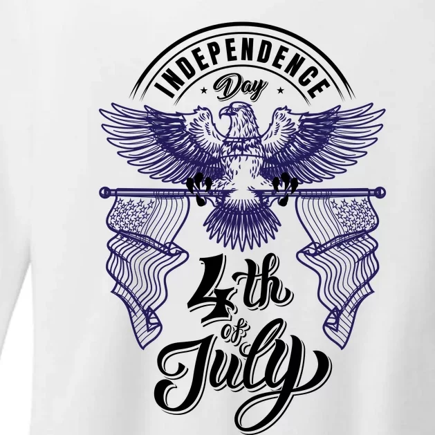 American Eagle Independence Day Celebration Womens CVC Long Sleeve Shirt