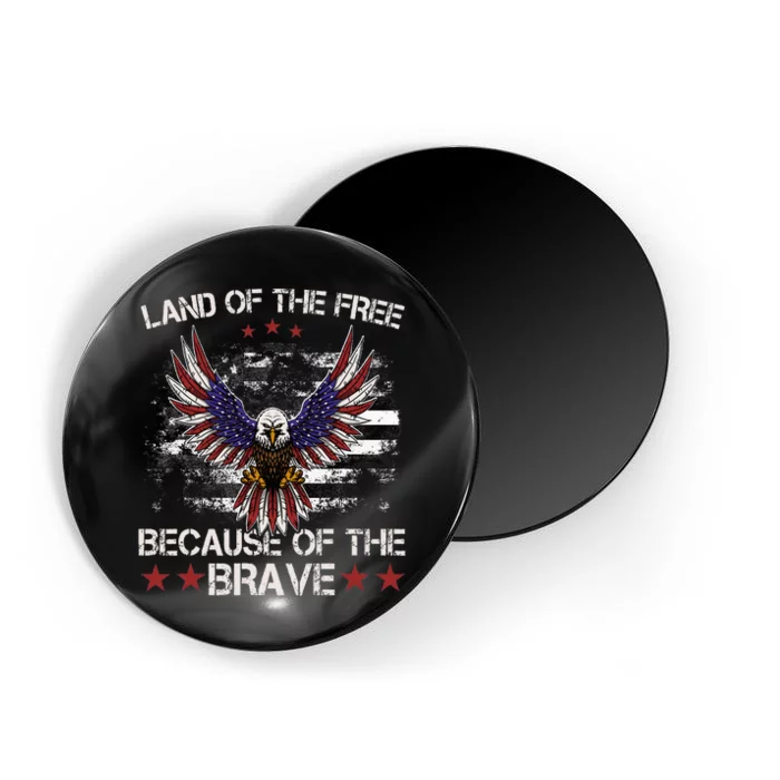 America Eagle Land Of The Free Because Of The Brave Magnet