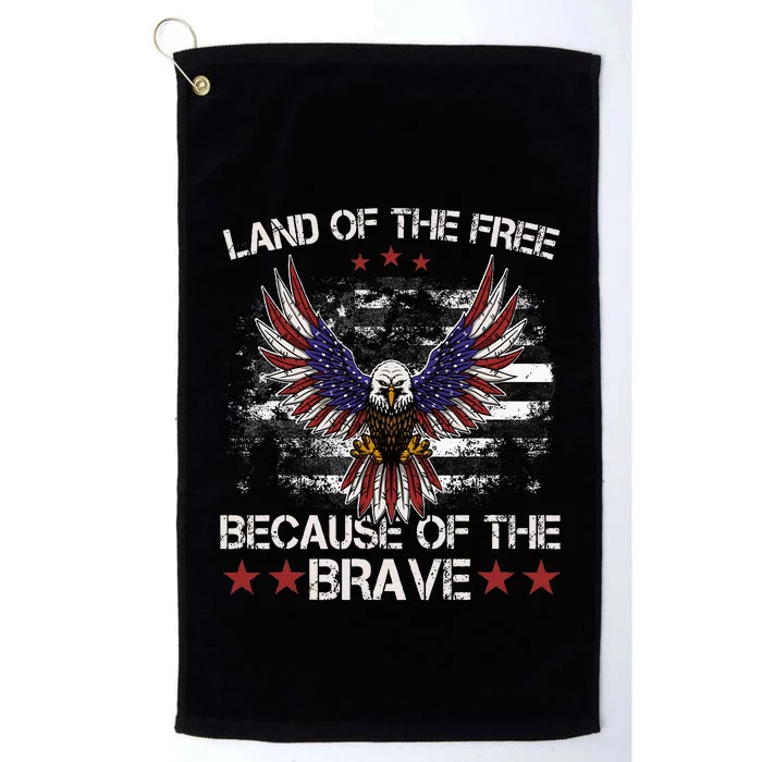 America Eagle Land Of The Free Because Of The Brave Platinum Collection Golf Towel