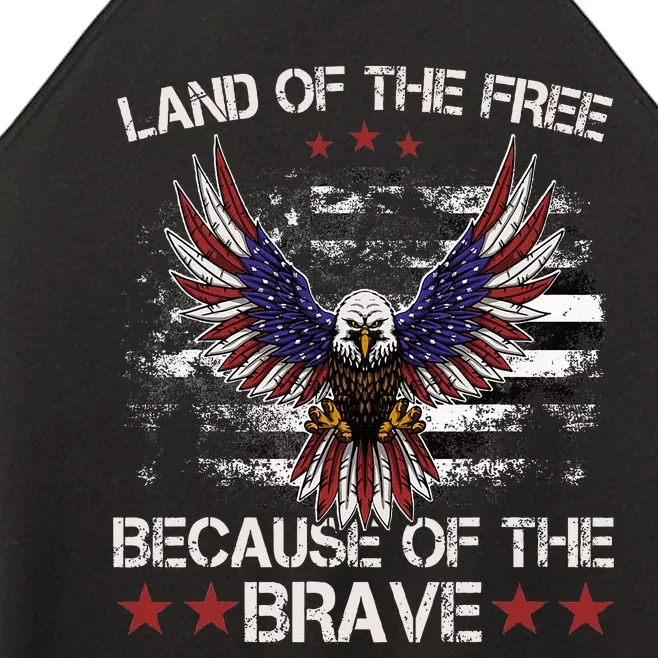 America Eagle Land Of The Free Because Of The Brave Women’s Perfect Tri Rocker Tank