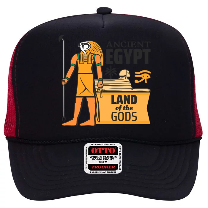 Ancient Egypt Land Of Gods High Crown Mesh Trucker Hat