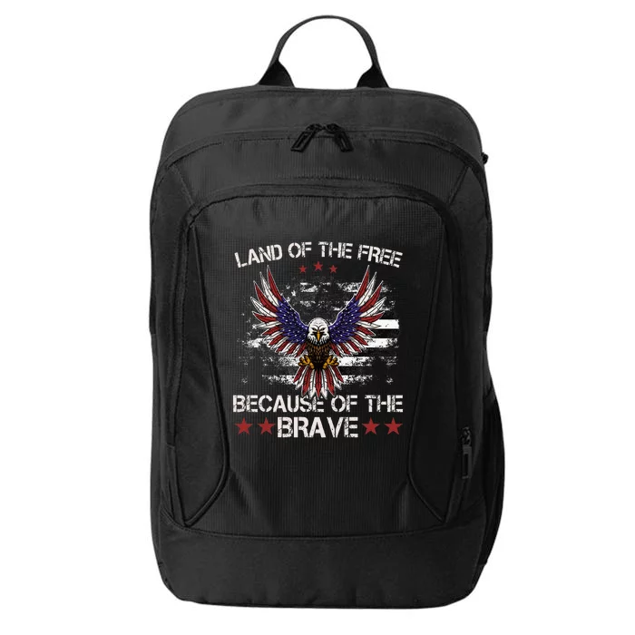 America Eagle Land Of The Free Because Of The Brave City Backpack