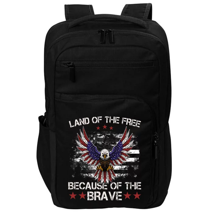 America Eagle Land Of The Free Because Of The Brave Impact Tech Backpack