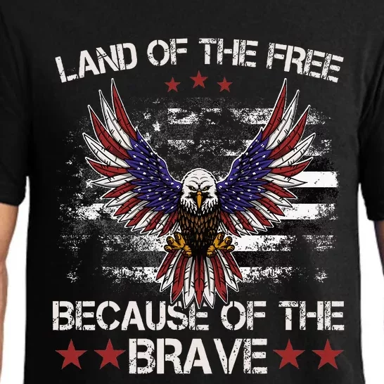 America Eagle Land Of The Free Because Of The Brave Pajama Set