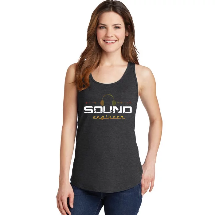 Audio Engineer Music Production Sound Engineer Disc Jockey Ladies Essential Tank