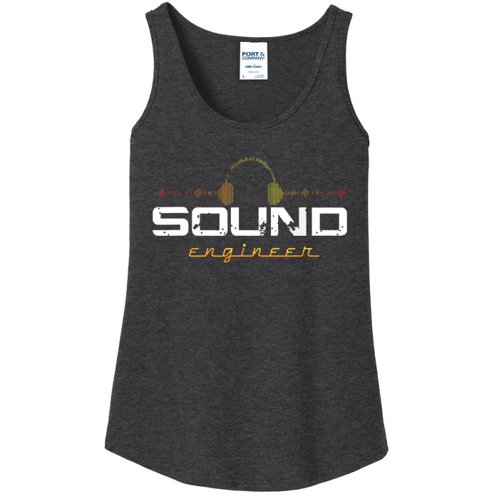 Audio Engineer Music Production Sound Engineer Disc Jockey Ladies Essential Tank