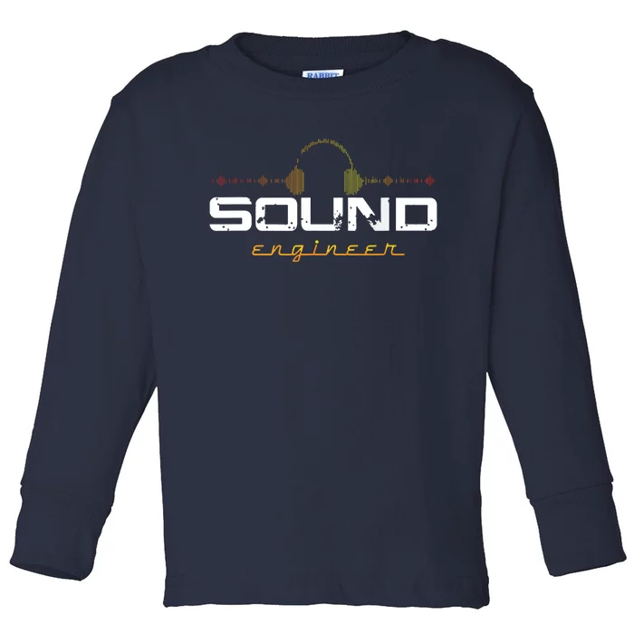 Audio Engineer Music Production Sound Engineer Disc Jockey Toddler Long Sleeve Shirt