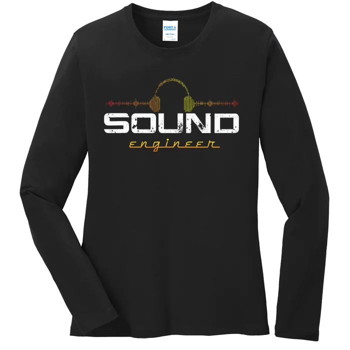 Audio Engineer Music Production Sound Engineer Disc Jockey Ladies Long Sleeve Shirt