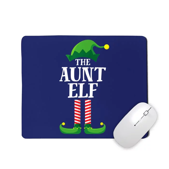 Aunt Elf Matching Family Group Christmas Party Mousepad