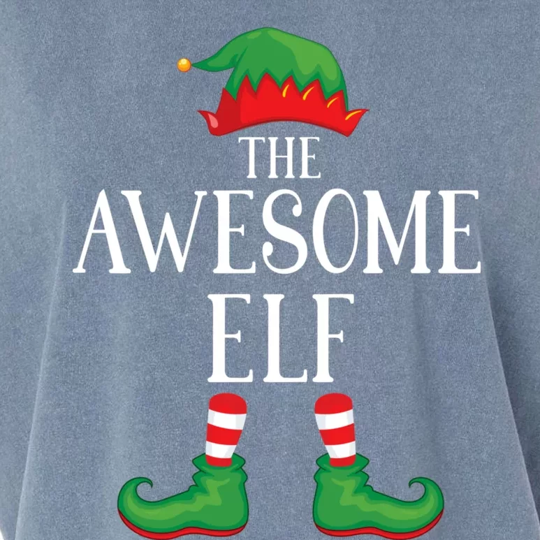 Awesome Elf Matching Group Xmas Funny Family Christmas Garment-Dyed Women's Muscle Tee