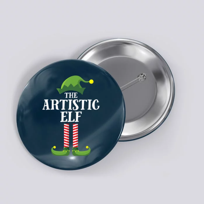 Artistic Elf Matching Family Group Christmas Party Art Elf Button