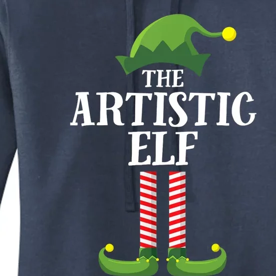 Artistic Elf Matching Family Group Christmas Party Art Elf Women's Pullover Hoodie