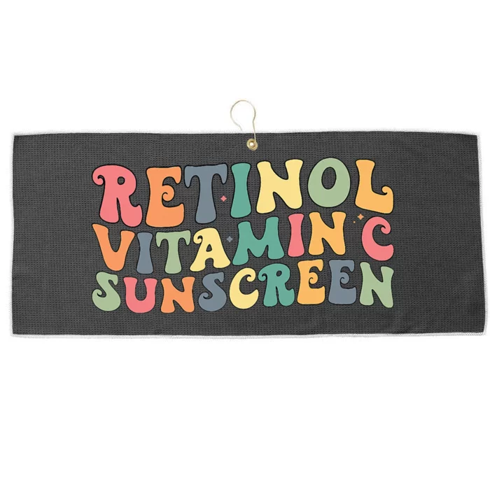 Aesthetic Esthetician Nurse Retinol Vitamin C And Sunscreen Large Microfiber Waffle Golf Towel