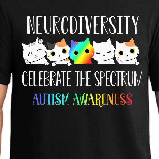 Autism Embrace Neurodiversity Celebrate The Spectrum Cat Pajama Set