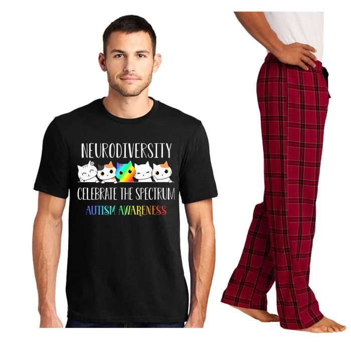 Autism Embrace Neurodiversity Celebrate The Spectrum Cat Pajama Set