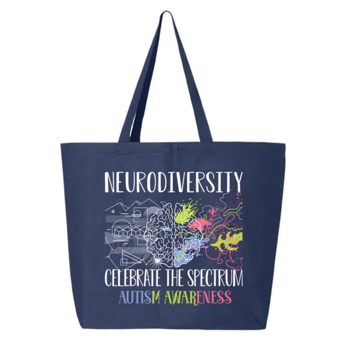 Autism Embrace Neurodiversity Celebrate The Spectrum Brain 25L Jumbo Tote