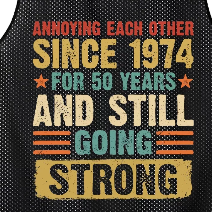 Annoying Each Other Since 1974 For 50 Years Mesh Reversible Basketball Jersey Tank