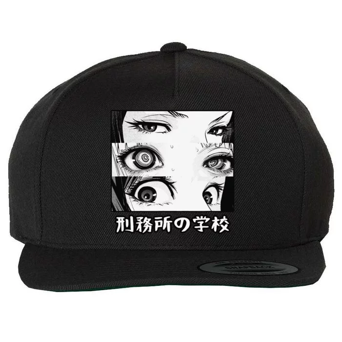 Anime Eyes Otaku Waifu Material Japanese Anime Nani Wool Snapback Cap