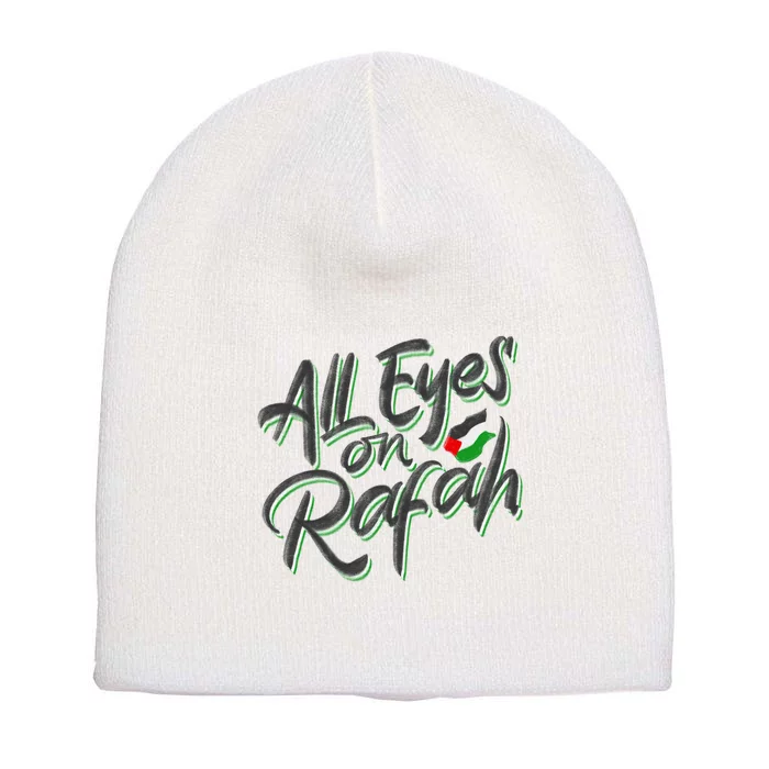 All Eyes On Rafah Short Acrylic Beanie