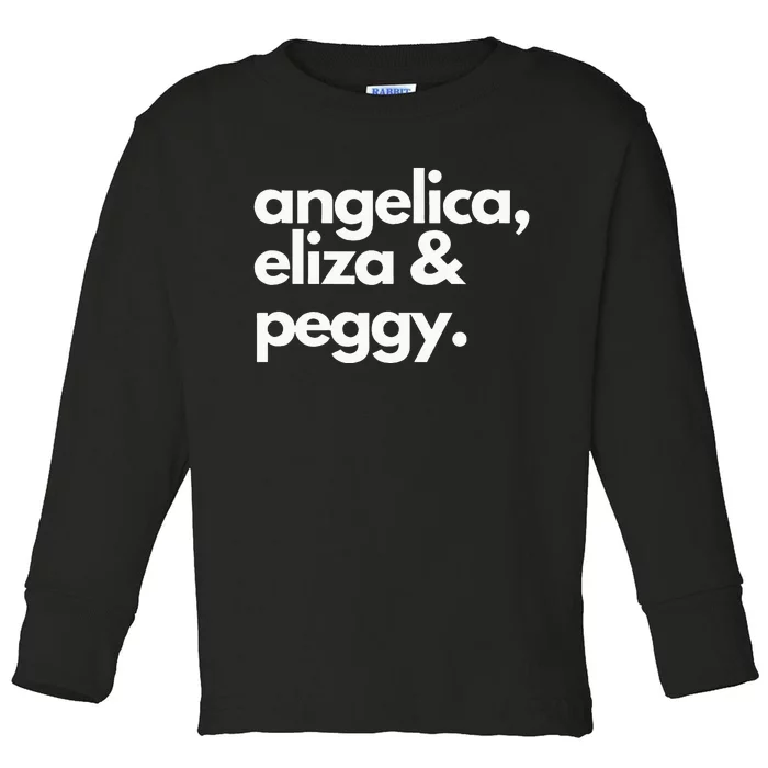 Angelica Eliza & Peggy Historic Hamilton Toddler Long Sleeve Shirt