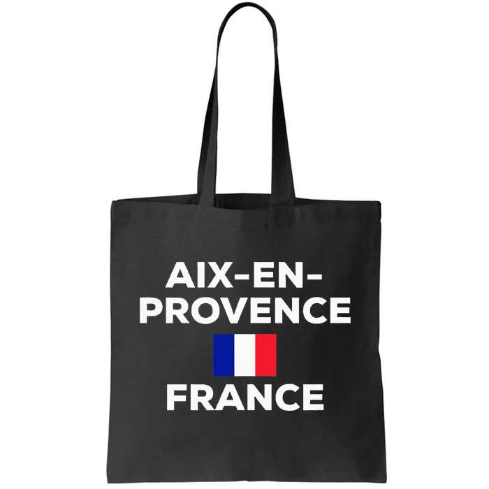 Aix En Provence France French Flag City Tourist Souvenir Tote Bag