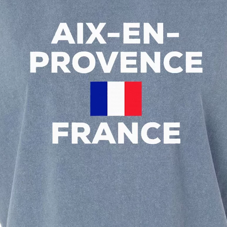 Aix En Provence France French Flag City Tourist Souvenir Garment-Dyed Women's Muscle Tee