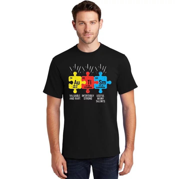 Autism Elements Periodic Table Awareness ASD Women Tall T-Shirt