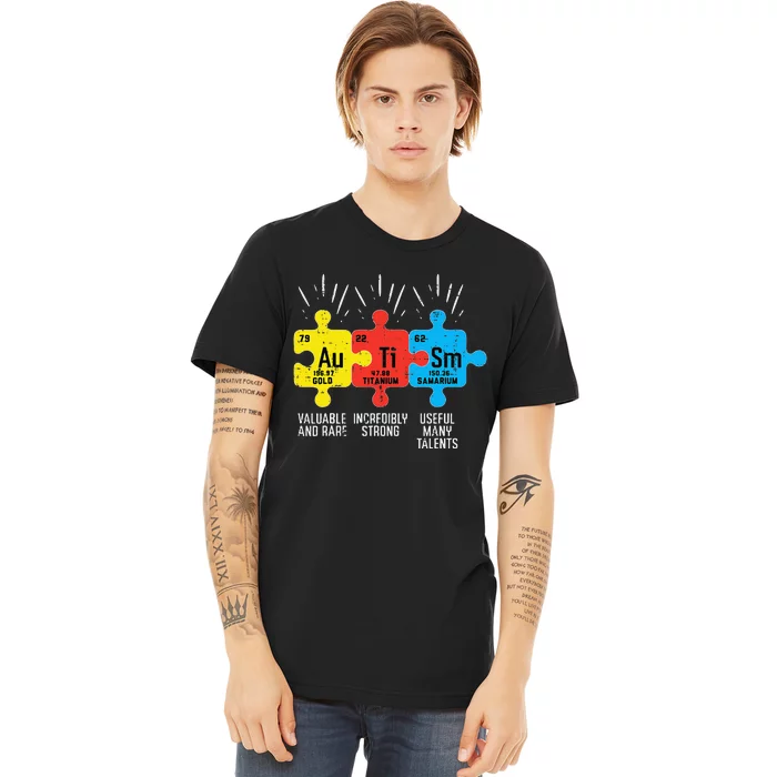 Autism Elements Periodic Table Awareness ASD Women Premium T-Shirt